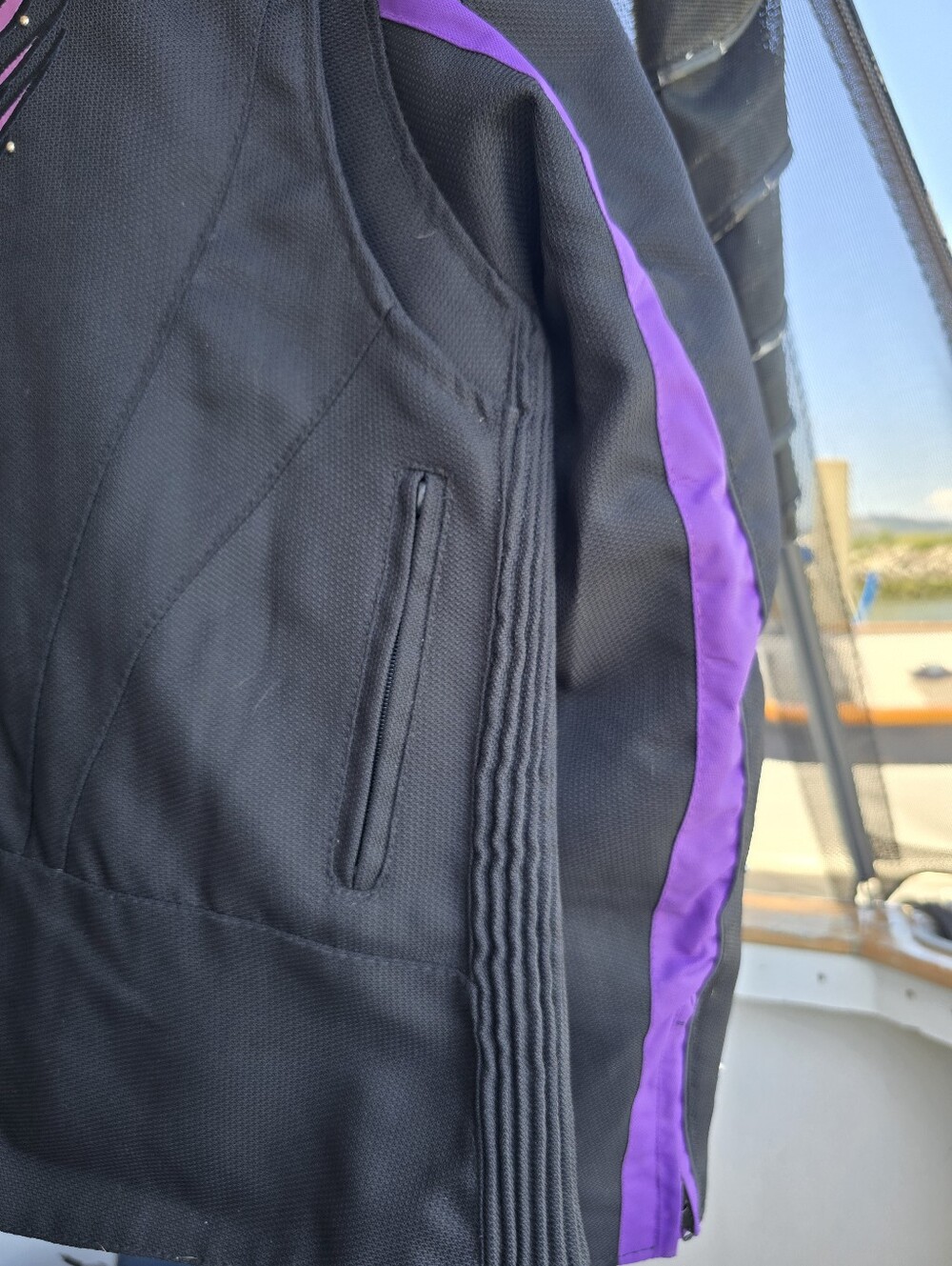 Milwaukee Performance Motorcycle Jacket Black/Purple Detailing Sz XXL - Picture 5 of 10